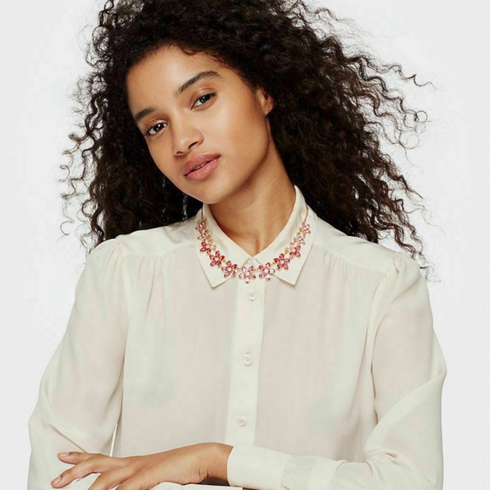 NWT Kate Spade New York Bed of Roses Necklace Pink Ombre Bouquet Retail $278 - Picture 2 of 4